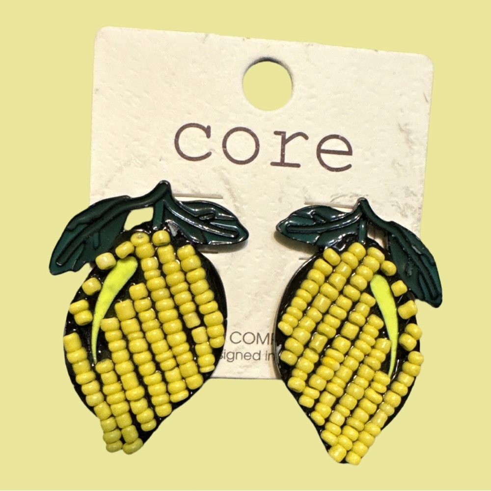 Core Beaded Lemon Earrings